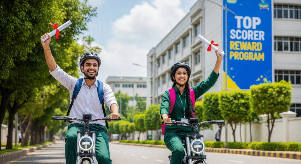 govt gift free electric bikes to brilliant students